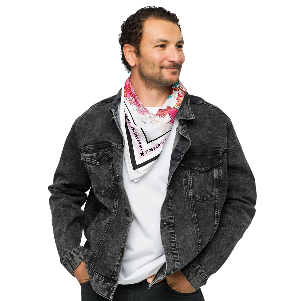 Thumbnail: Capri Dolce Vita Tipsy Artist All-over print bandana - Multiple Sizes