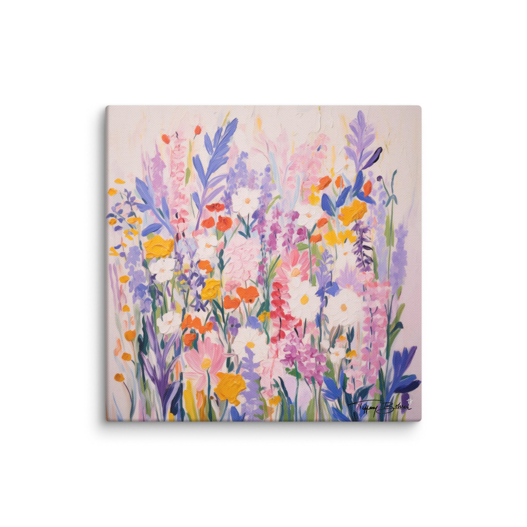 Lavender Hope Wild Flowers by Tiffany Bohrer - Archival Giclee Canvas