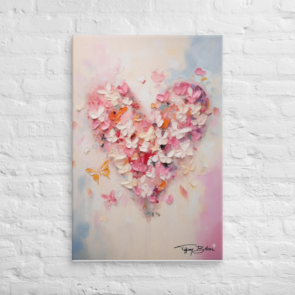 Thumbnail: Butterfly Heart by Tiffany Bohrer - Giclee 24x36 Canvas