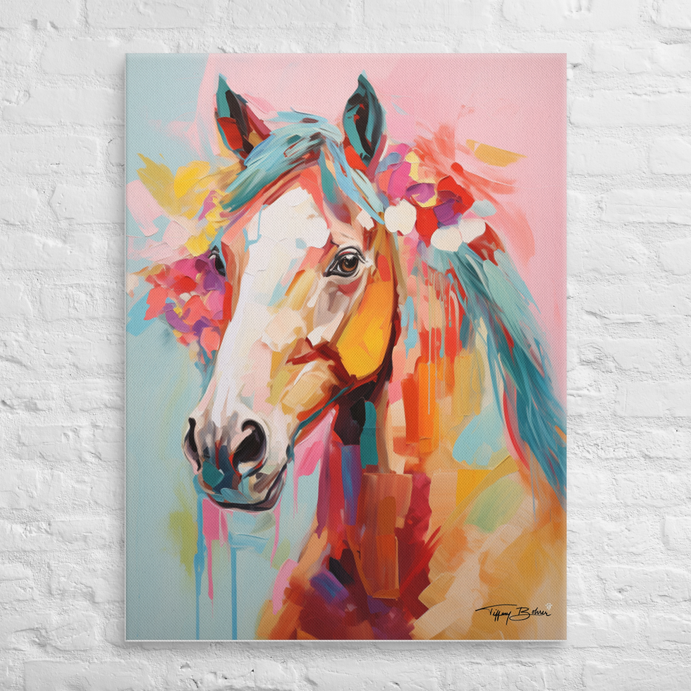 Thumbnail: Beauty Boho Horse by Tiffany Bohrer - Archival Giclee Canvas - Multiple Sizes