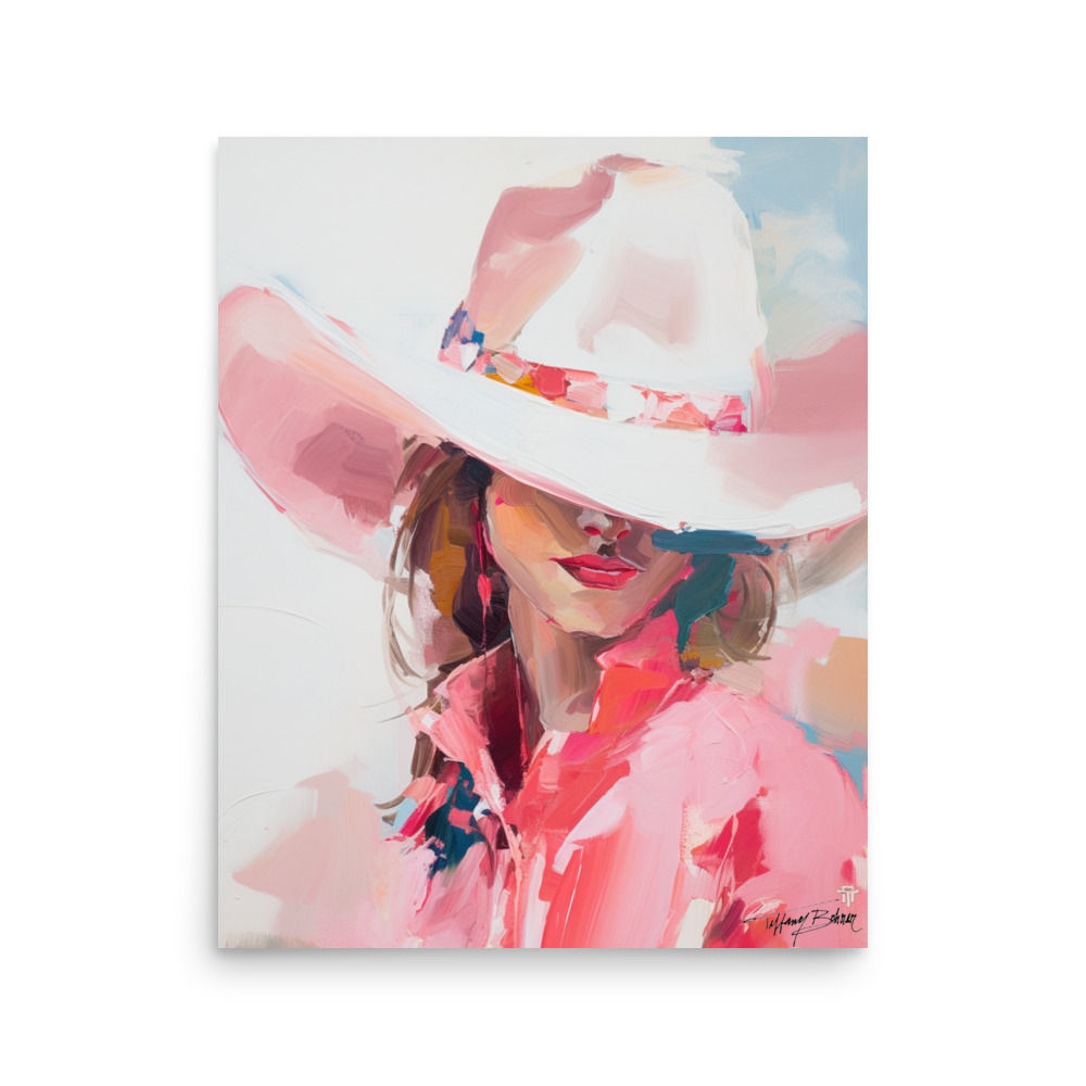 Saltwater Taffy Kiss Cowgirl by Tiffany Bohrer - Museum Quality Poster