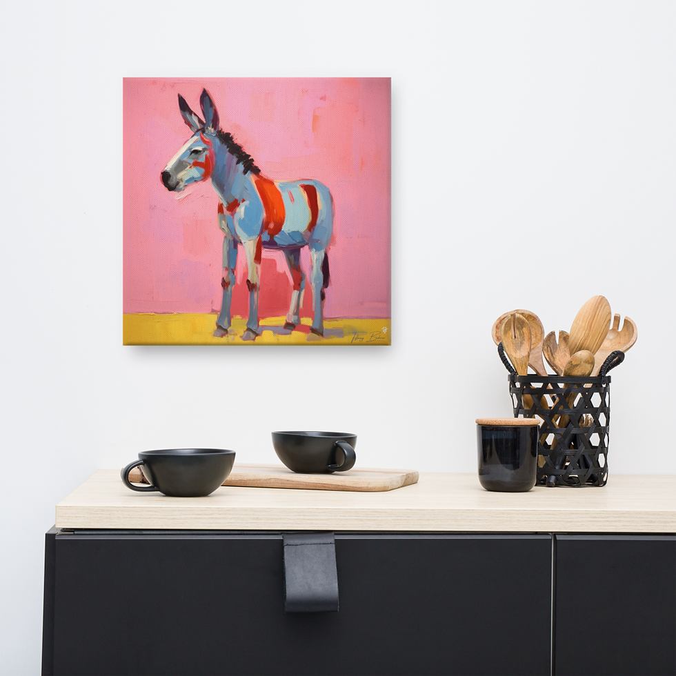 Thumbnail: Steadfast Donkey by Tiffany Bohrer - Archival Giclee 16x16 Canvas
