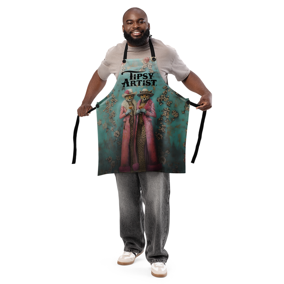 Thumbnail: Victorian Cocktail Cowgirl Cats by Tiffany Bohrer - Apron