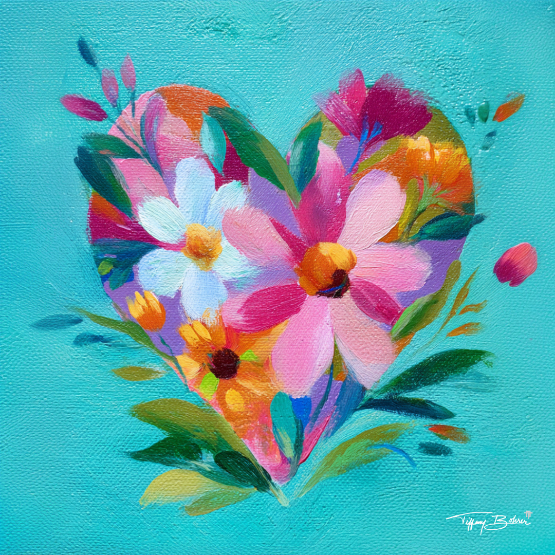 Risen Floral Heart ~ Painting Kit