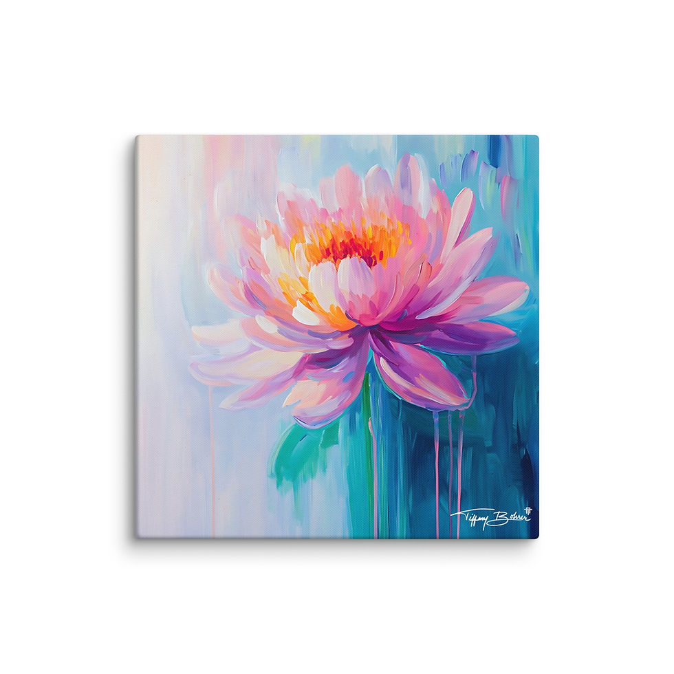 Thumbnail: Bright Lotus Flower by Tiffany Bohrer - Archival Giclee Canvas