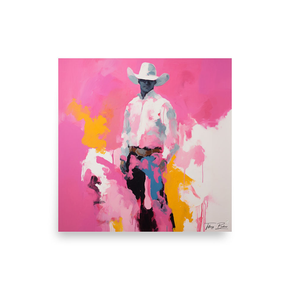 Thumbnail: Cowboy in a White Shirt by Tiffany Bohrer - Museum Quality Poster