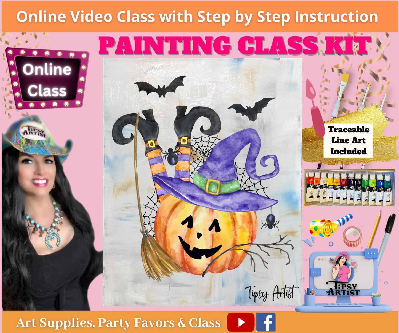 Witch Feet Happy Jack o Lantern ~ Fun and Easy Painting