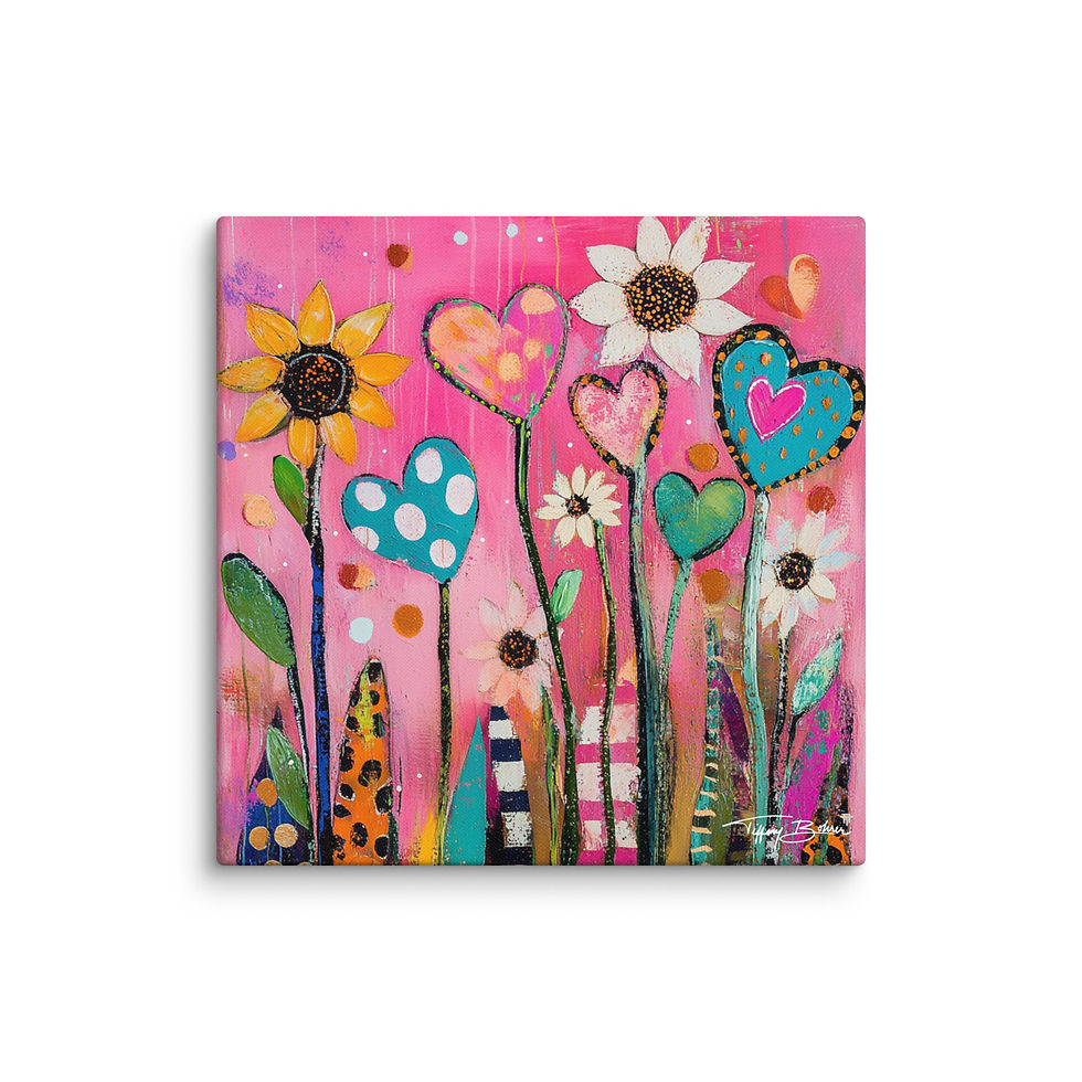 Thumbnail: The Happy Heart Garden by Tiffany Bohrer - Archival Giclee Canvas