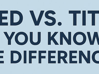 📜 Deed vs. Title: Do You Know the Difference?