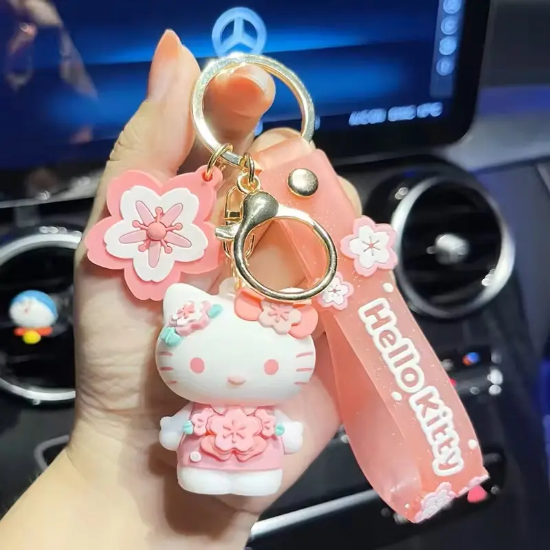 Thumbnail: Hello Kitty Cute Pink Keychain