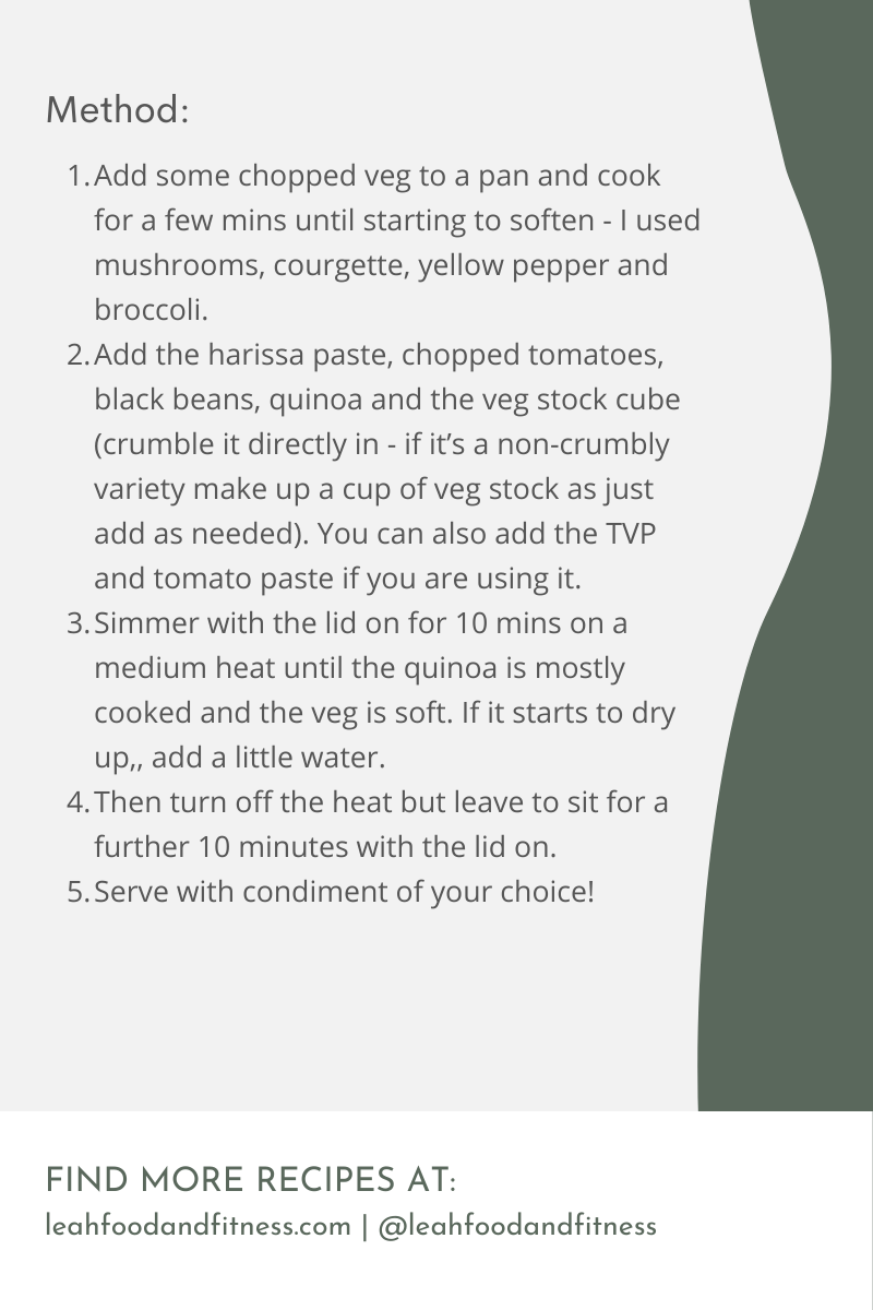 Recipe for one pot spicy quinoa