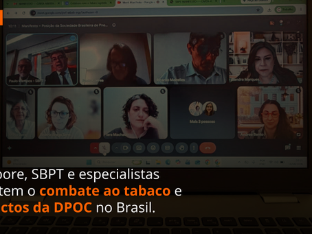 Colabore, SBPT e especialistas debatem o combate ao tabaco e impactos da DPOC no Brasil.