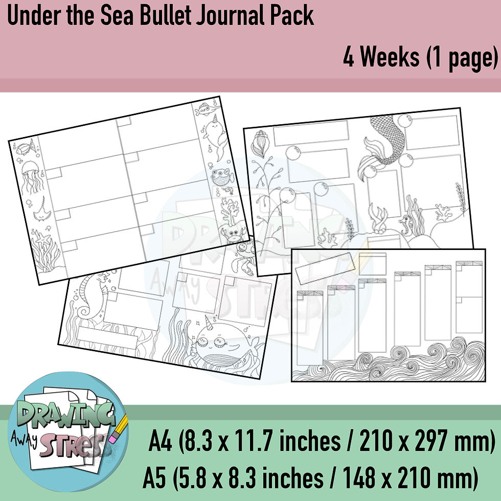Thumbnail: Under the Sea Bullet Journal Pack- PDF INSTANT DOWNLOAD