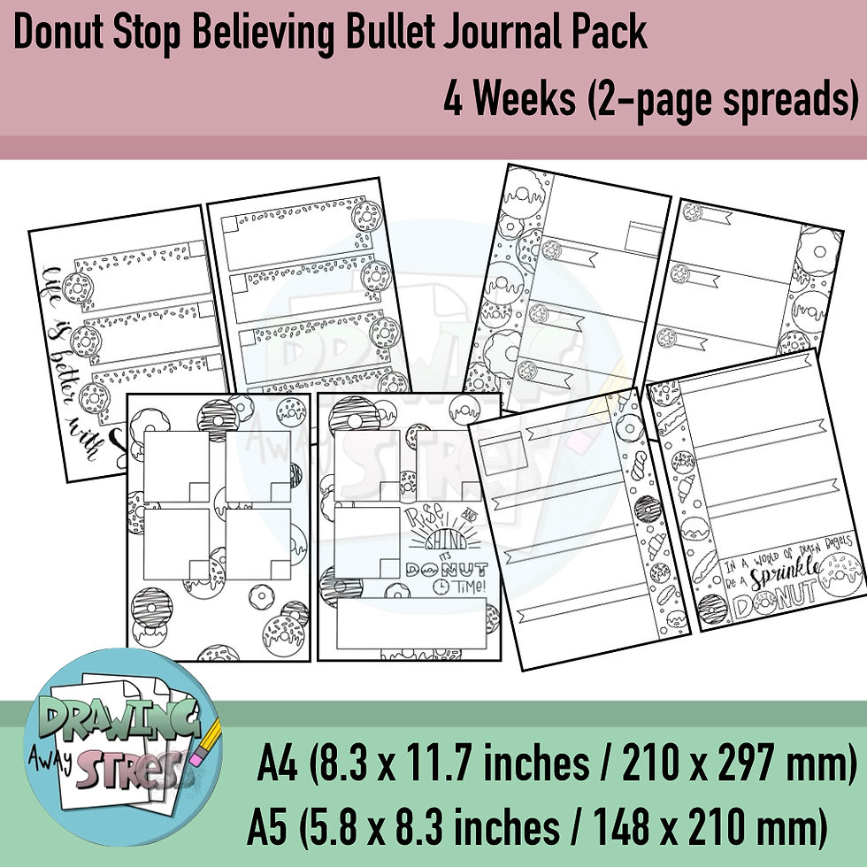 Thumbnail: Donut Stop Believing Bullet Journal Pack- PDF INSTANT DOWNLOAD