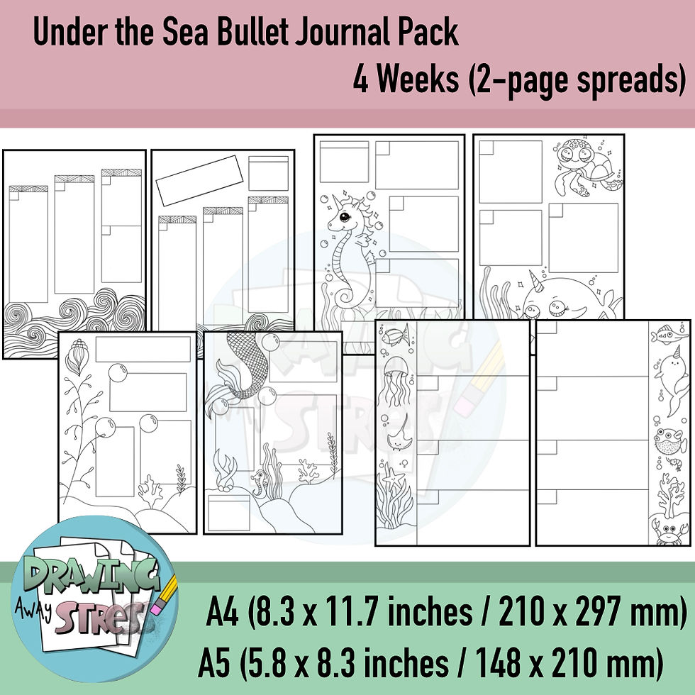 Thumbnail: Under the Sea Bullet Journal Pack- PDF INSTANT DOWNLOAD