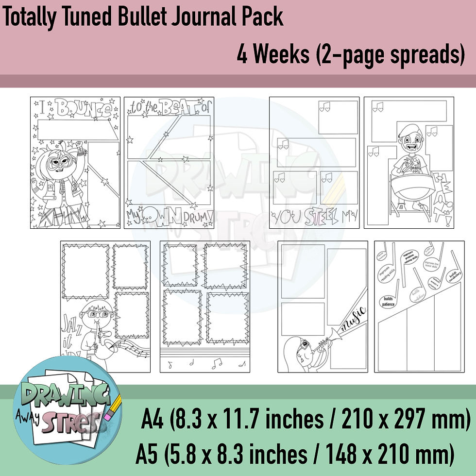 Thumbnail: Totally Tuned Bullet Journal Pack- PDF INSTANTDOWNLOAD