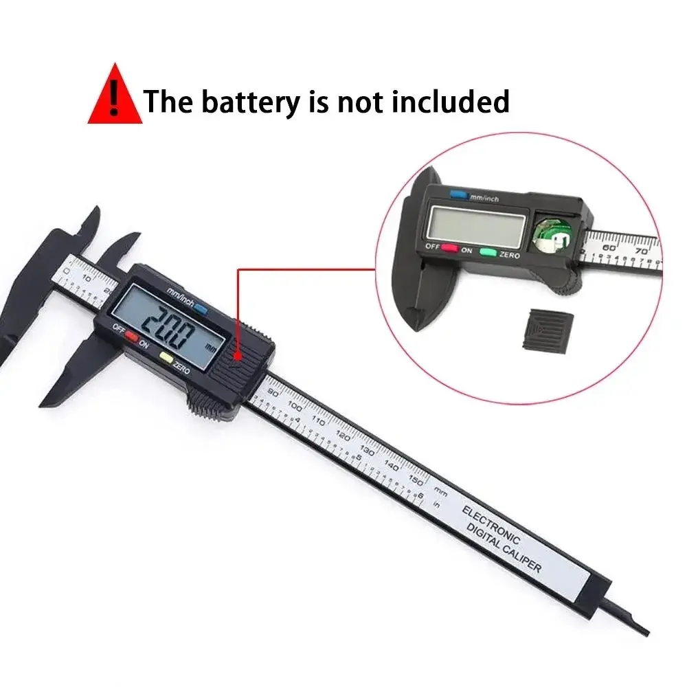 150mm 100mm Electronic Digital Caliper Carbon Fiber Dial Vernier Caliper Gauge M