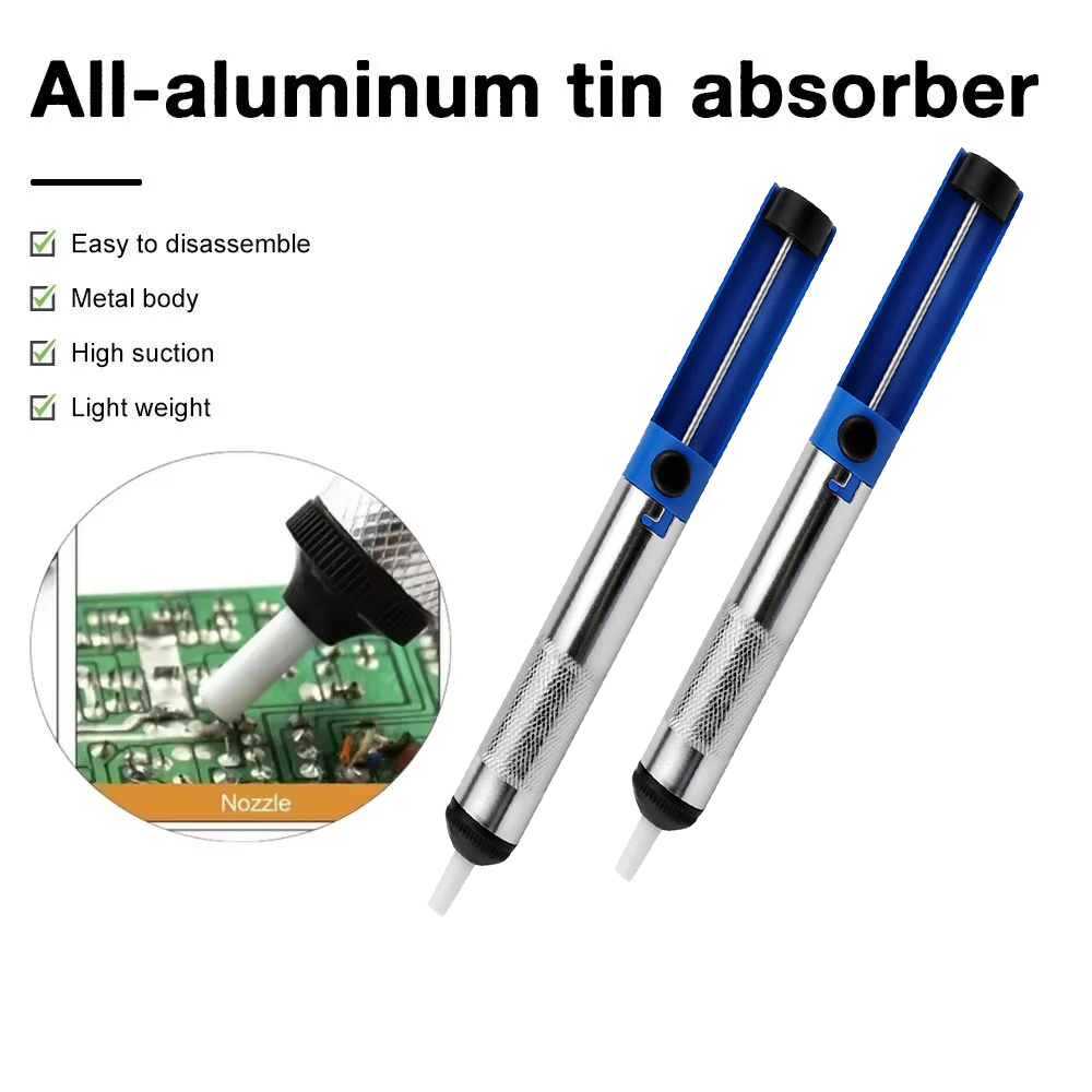 Aluminum Metal Desoldering Pump Suction Tin Gun Soldering Sucker Pen Removal Vac