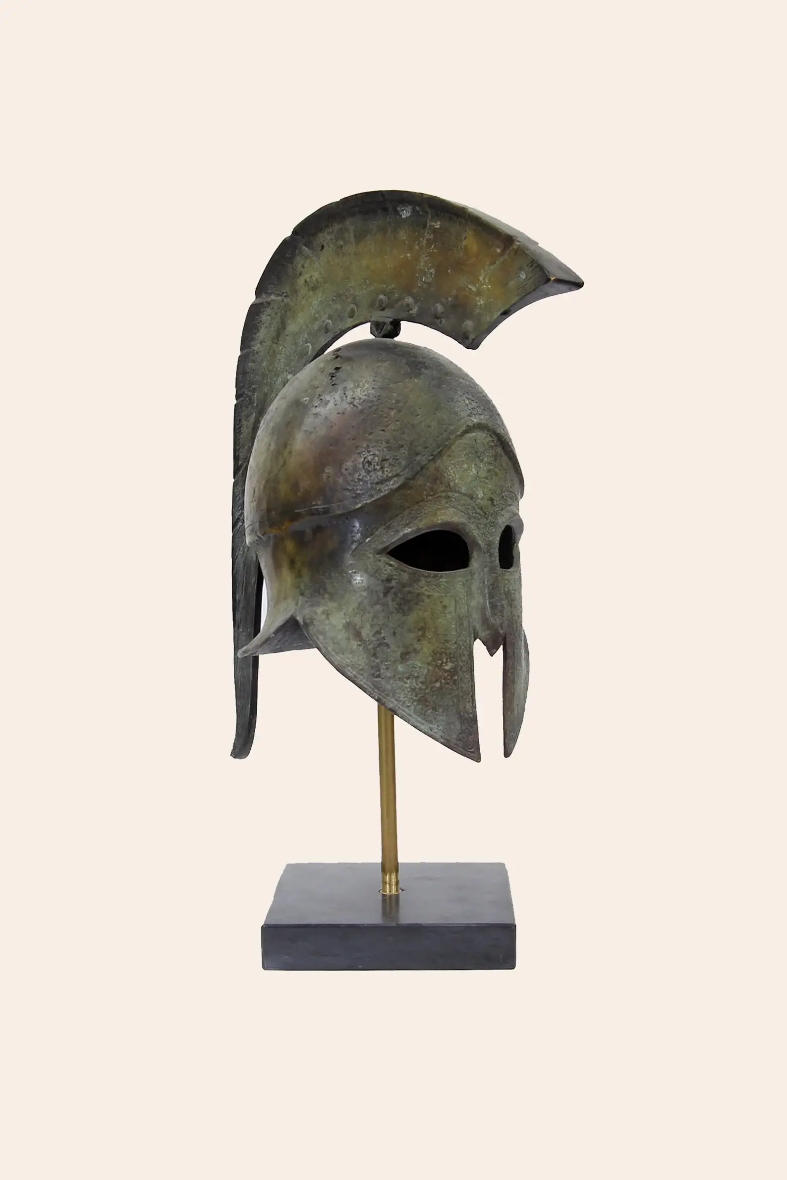 Athenian hoplite Closed Nose ancient bronze  sculpture hoplite Helmet Greek