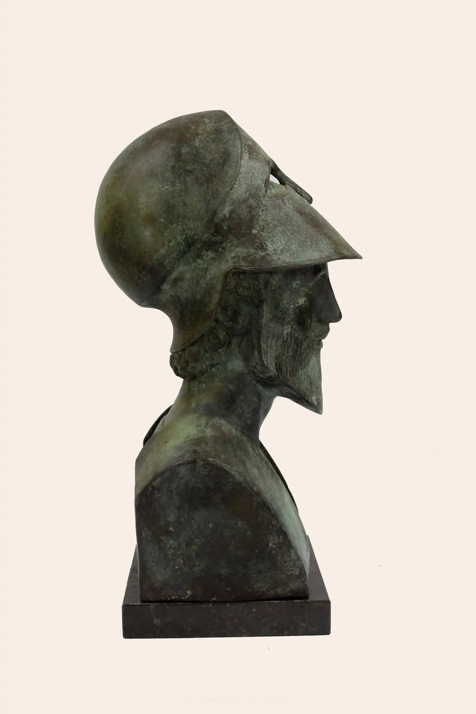 The great statue Aias solid bronze Ajax bust sculpture greek mythology