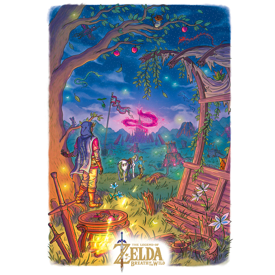 Miniatura: Illustrations - The Legend of Zelda - Breath of the Wild (Night)
