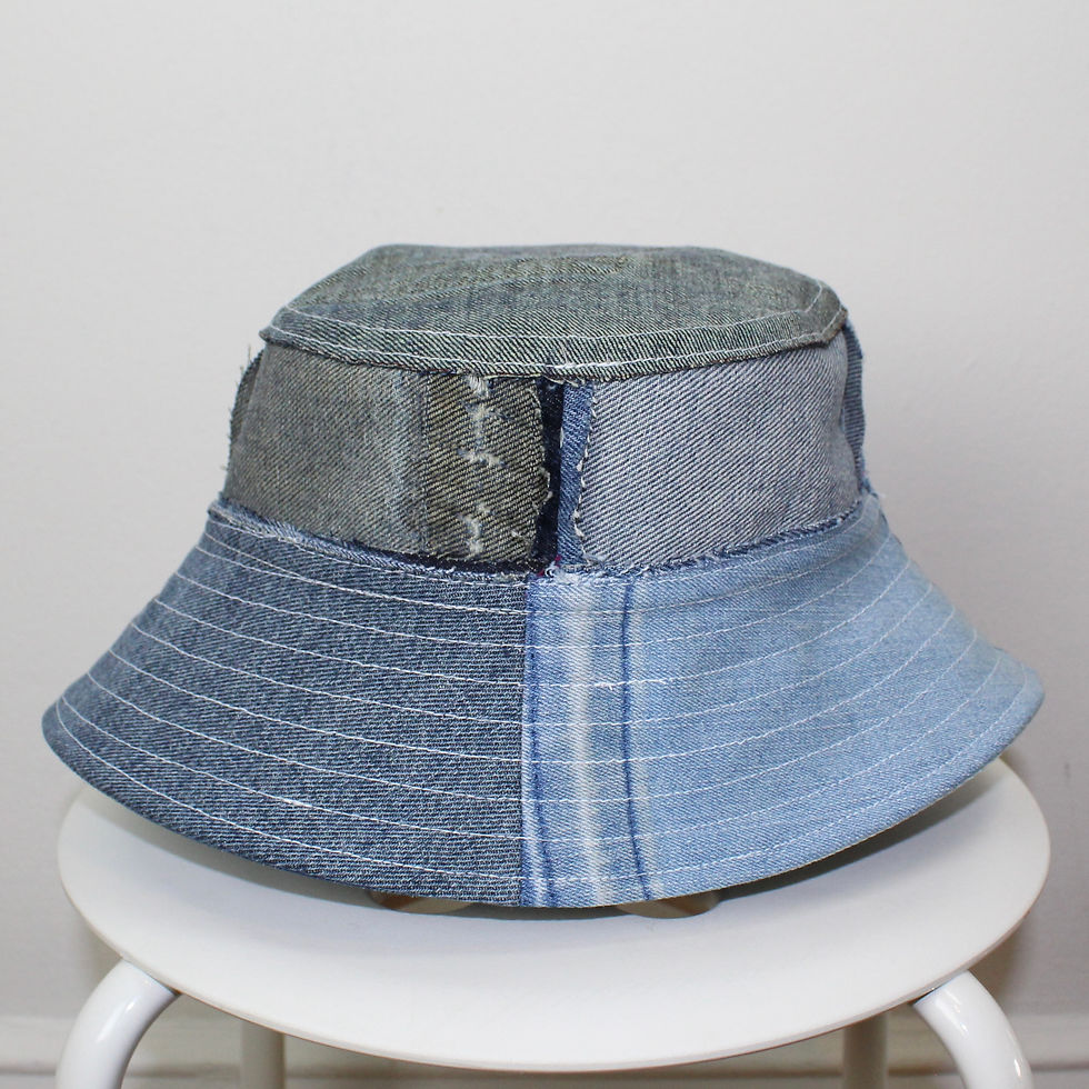 Thumbnail: block denim bucket hat #7