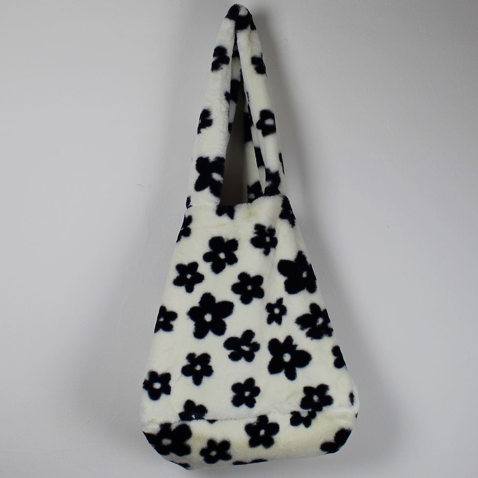 Thumbnail: faux fur flower bag set
