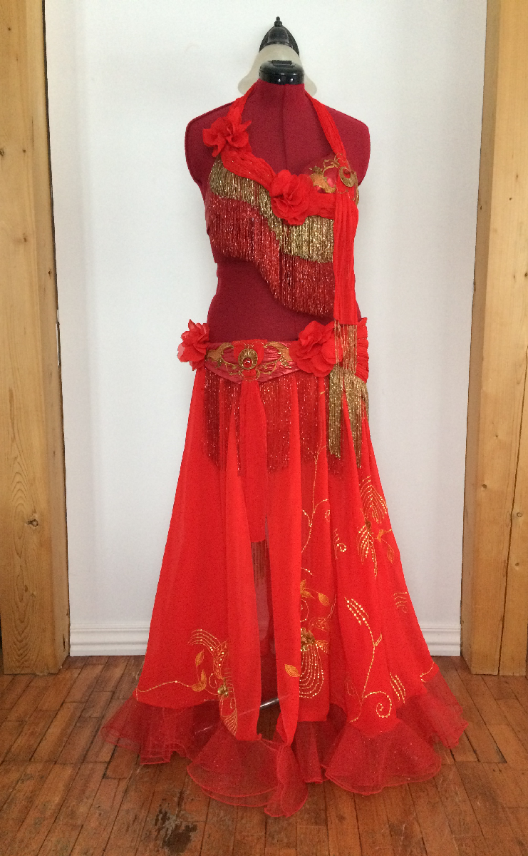 À VENDRE/FOR SALE - Magnifique costume rouge et doré.
