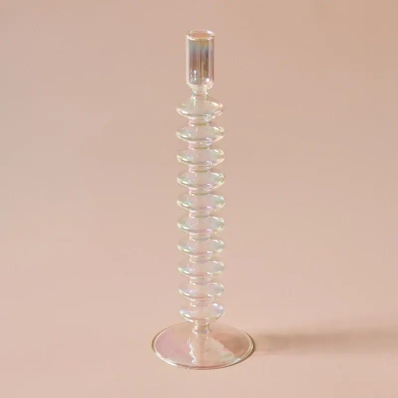 Thumbnail: Iridescent Glass Candle Holder
