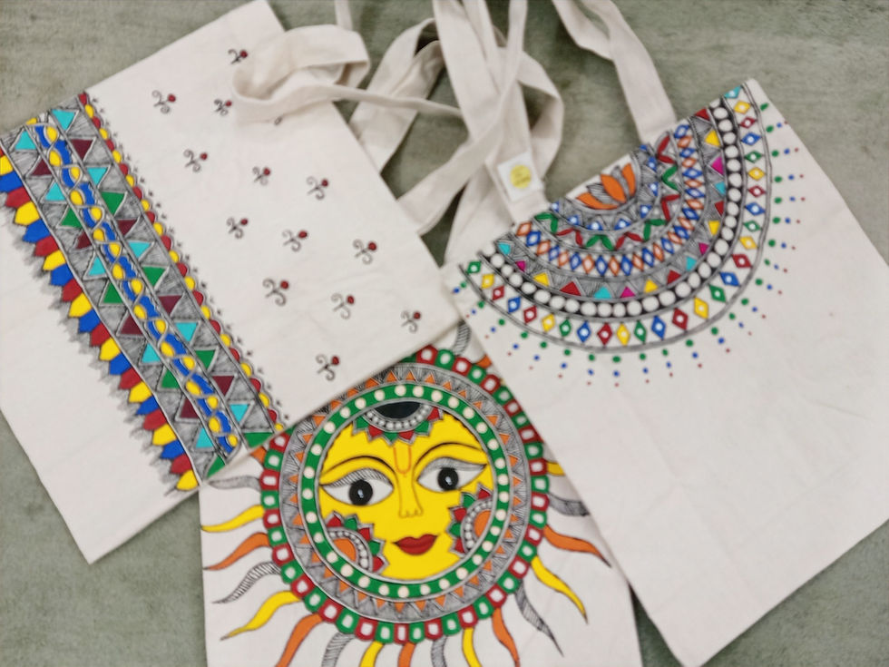 Madhubani Art Tote Bags