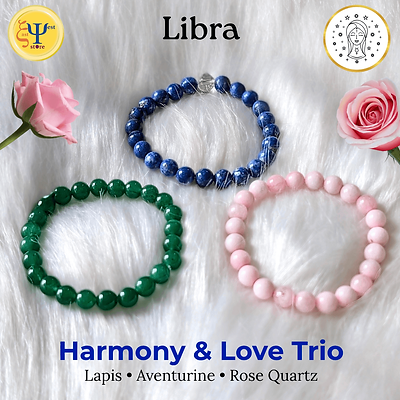 Libra Harmony & Love Bracelets Trio