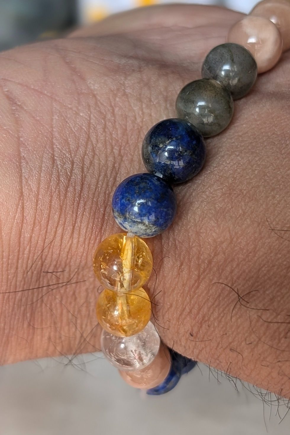 Sagittarius Zodiac Crystal Bracelet on wrist