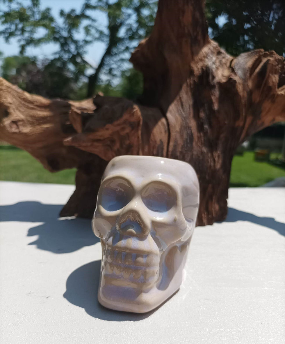 Miniature : Brûle-parfums tête de mort.