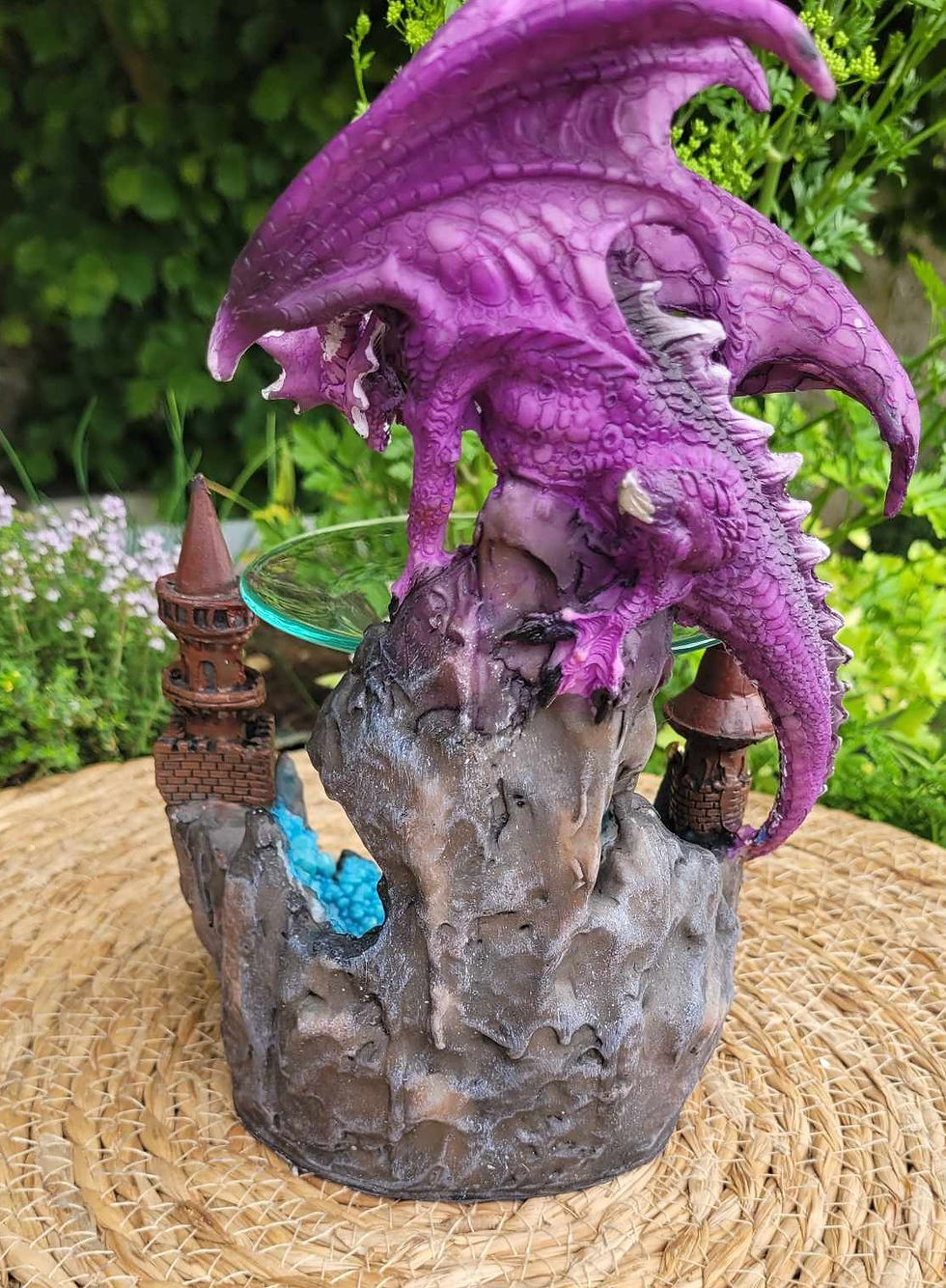 Miniature : Brûle-parfum Dark Legends. Dragon Château du ravin de cristal