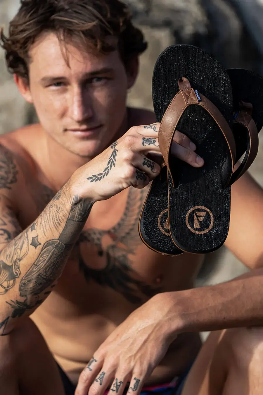 Thumbnail: Foam Life flip flops Seales Black