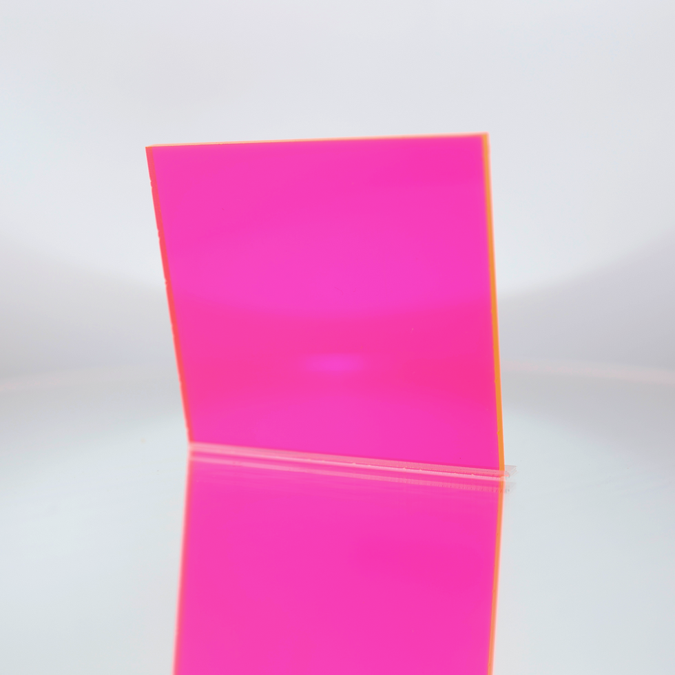 Thumbnail: 1/8" Fluorescent Red/Hot Pink Transparent Acrylic