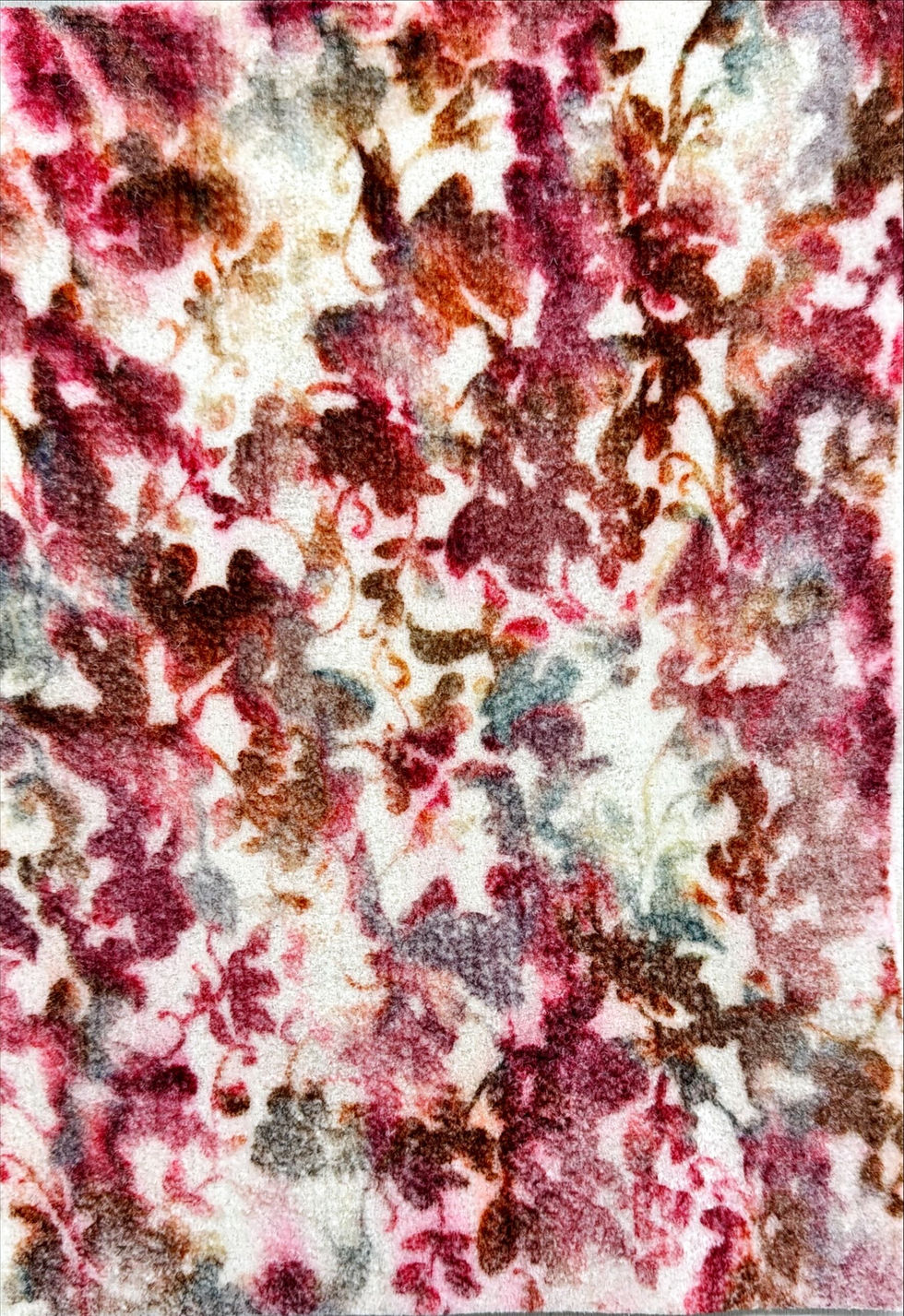 Velvet devore needle felt