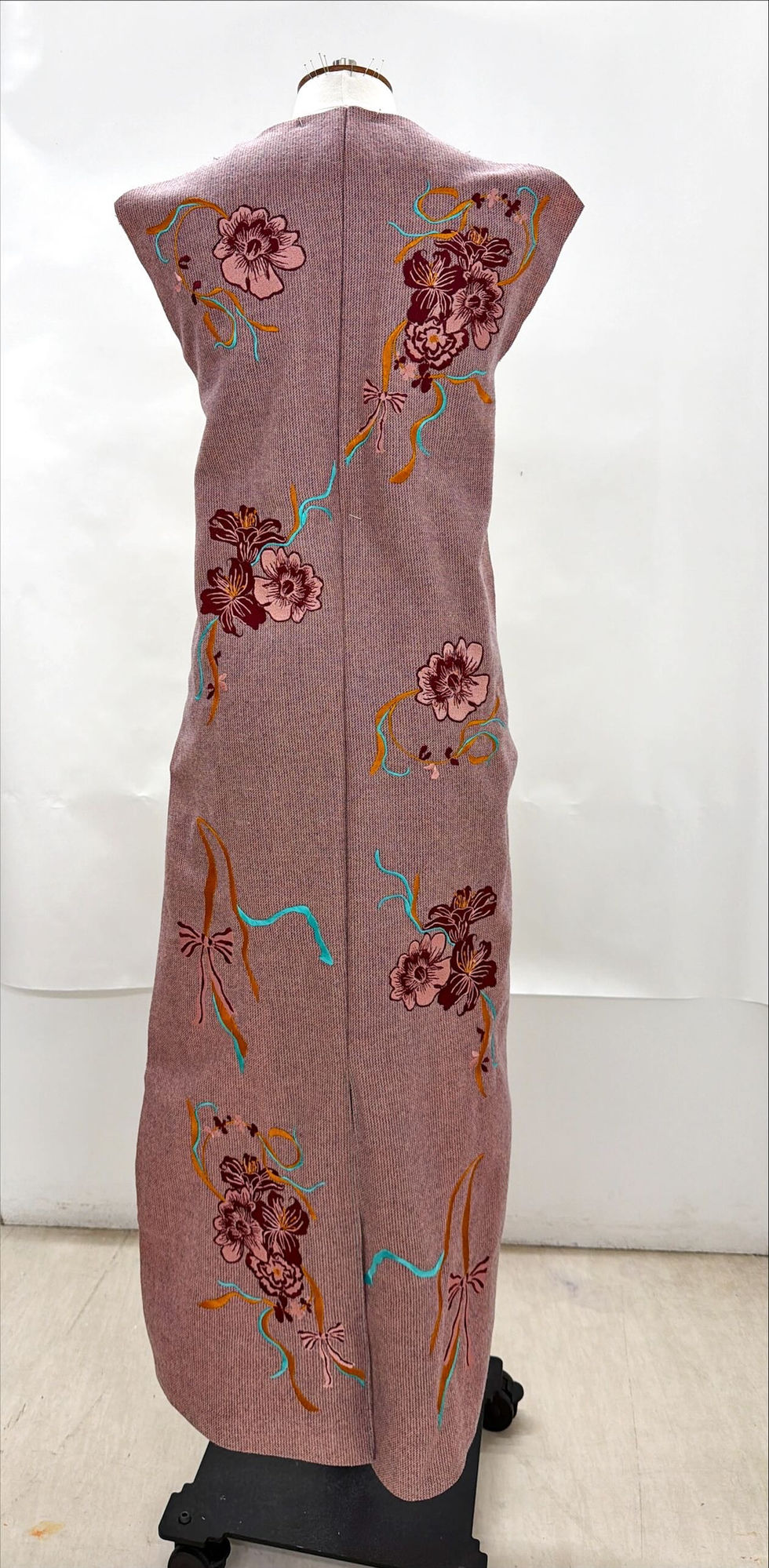 Digital embroidery coat back