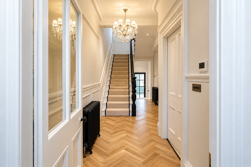Finished Hallway renovation of Grade 2 Listed Terrace Gosforth, Newcastle upon Tyne