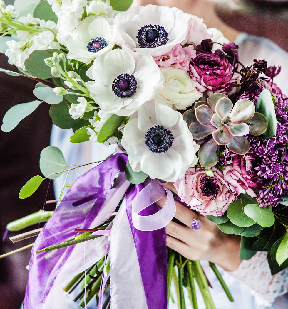 Beautiful Anemone Bouquet-Our Italian Fairytale- Best Wedding Planner For Italy