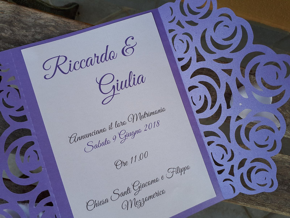 Violet Wedding Invitation | Our Italian Fairytale | Cinzia Wedding and Event Designer