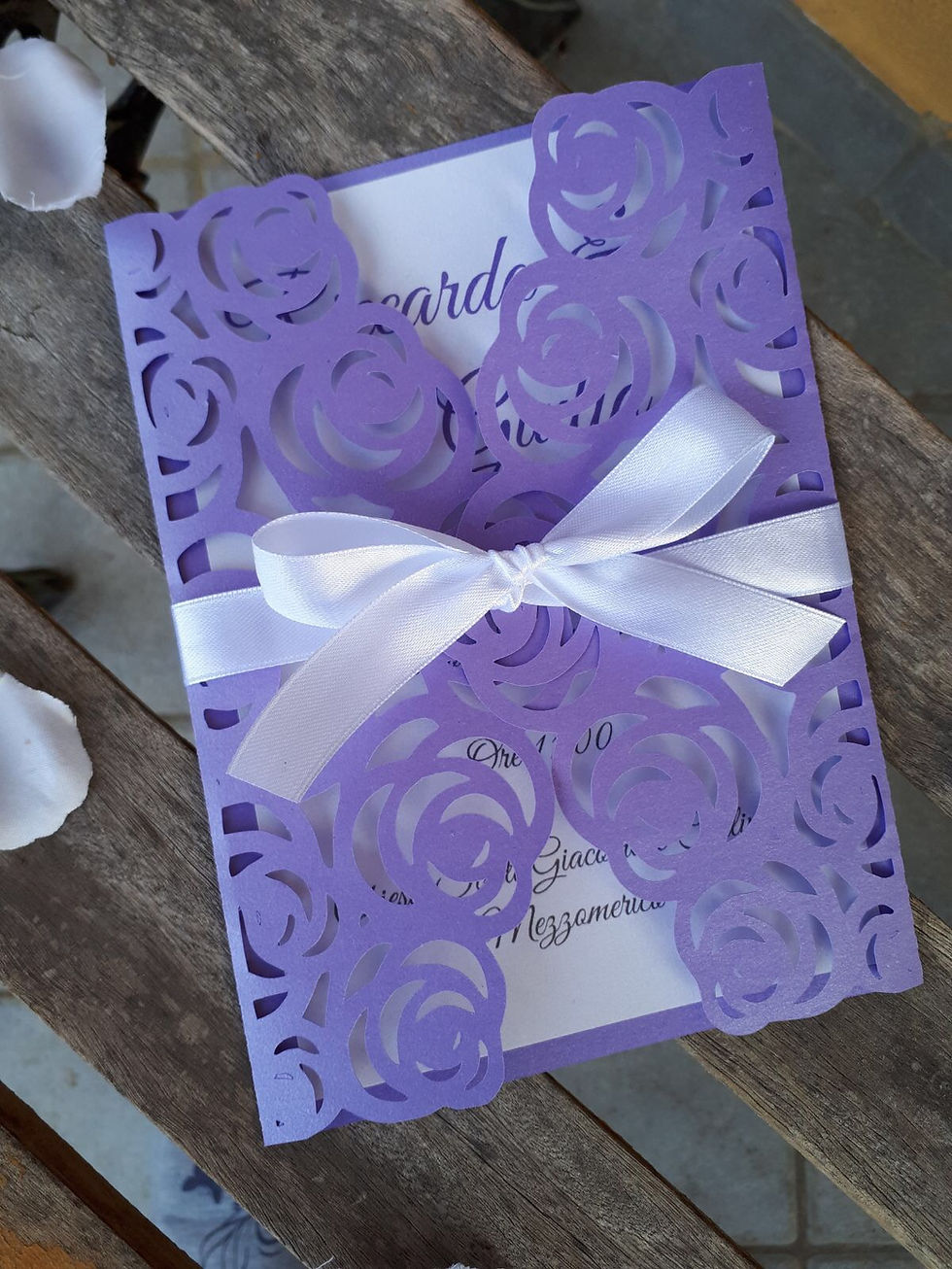 Violet Wedding Invitation | Our Italian Fairytale | Cinzia Wedding and Event Designer
