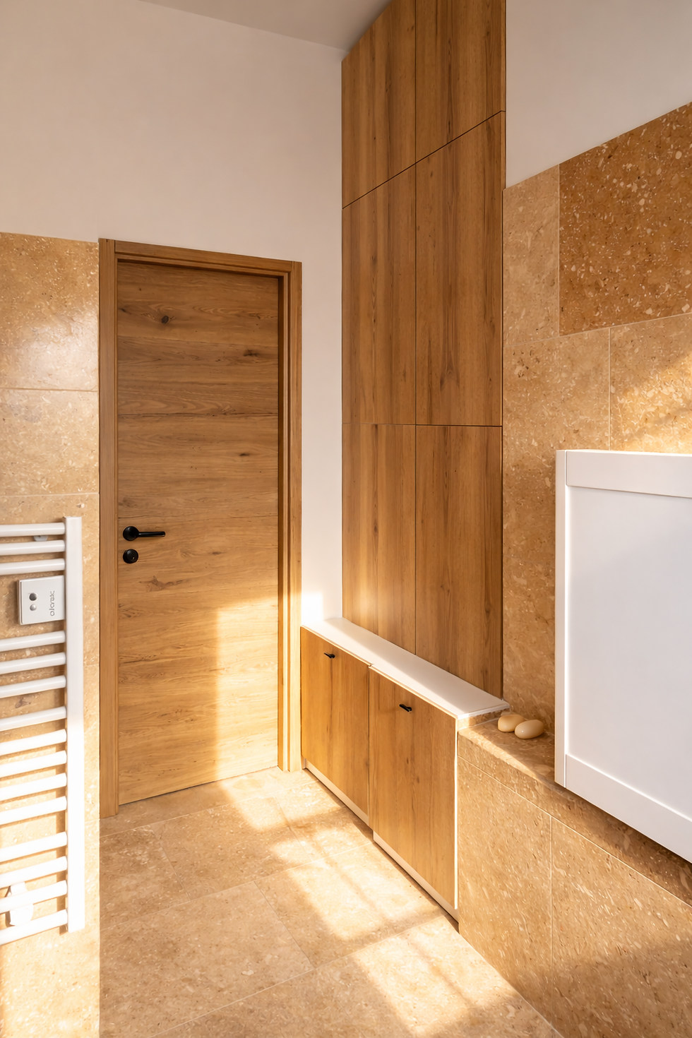 rangement salle de bain sur mesure bois optimisation espace