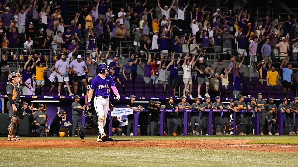 Jared Jones after hitting his walkoff home run Friday night (Photo from SEC)
