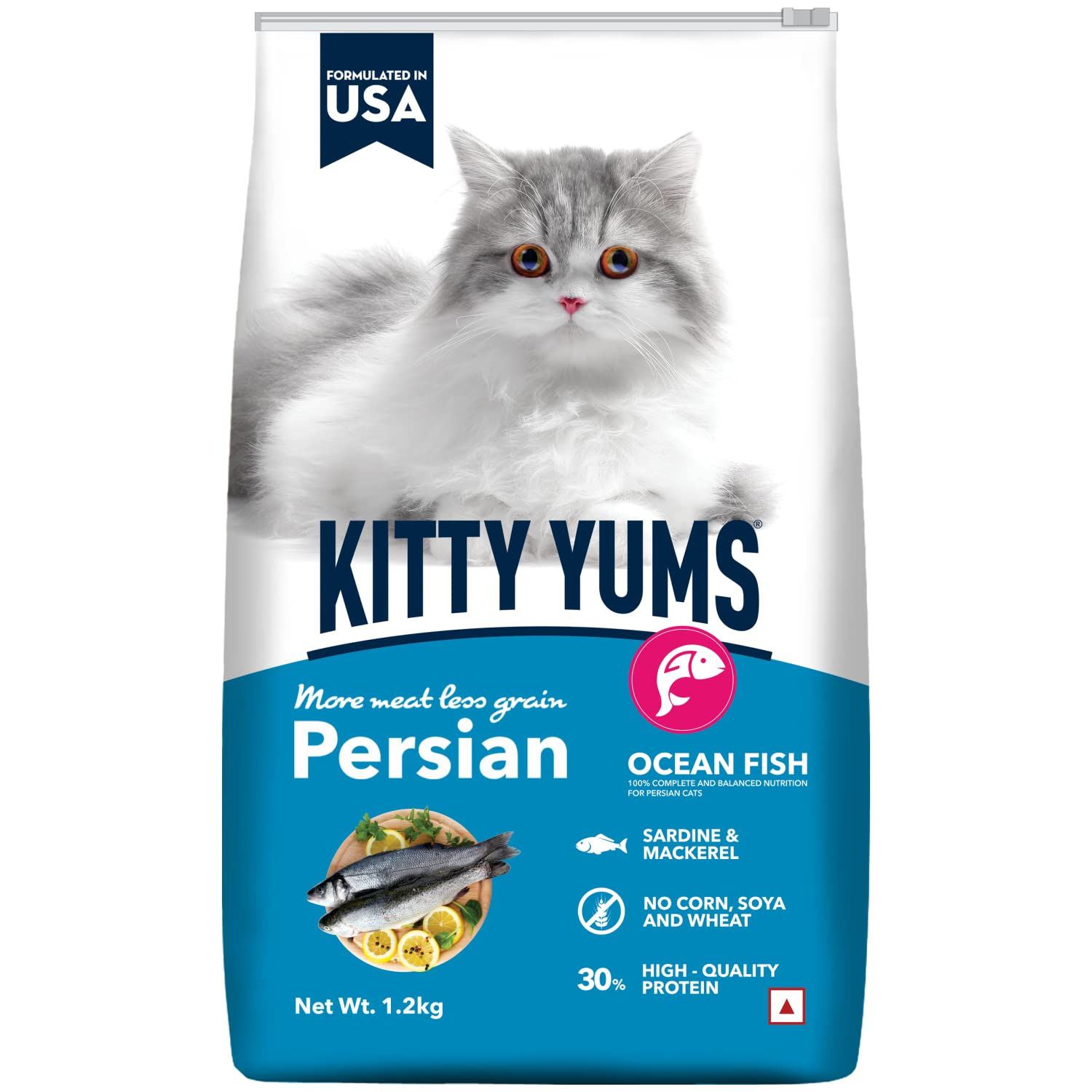 Kitty Yums Persian Cat Dry Food - Ocean Fish