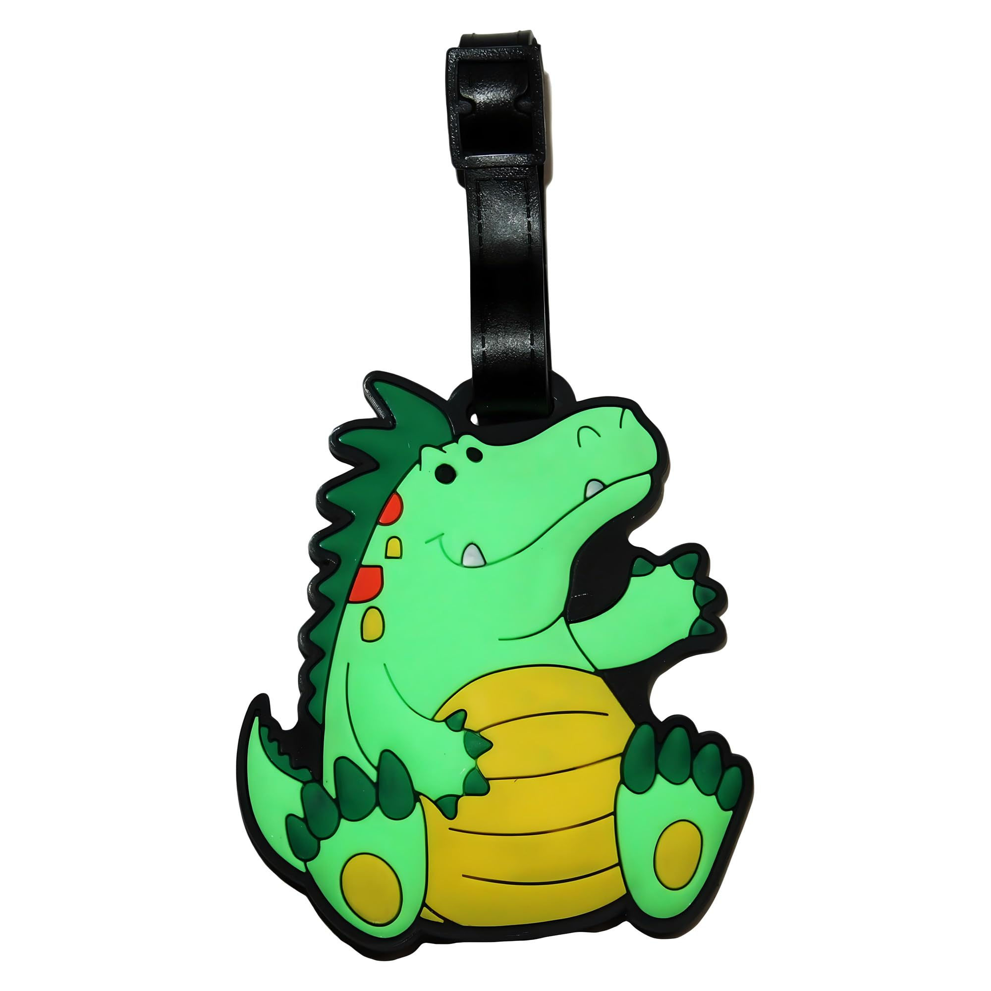 ANINIUCN Dinosaur Silicone Luggage Tag – Cute ID Label for Suitcases Backpacks &