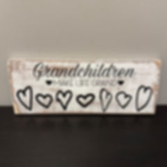 Custom Grandchildren's Hearts Sign