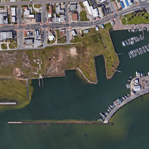Rockport, Texas Harborfront Aerial view
