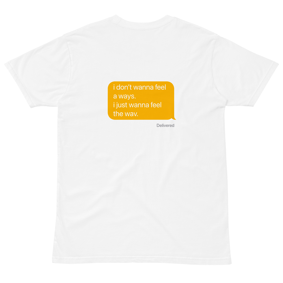 Thumbnail: feel a wav: numb text tee (unisex)