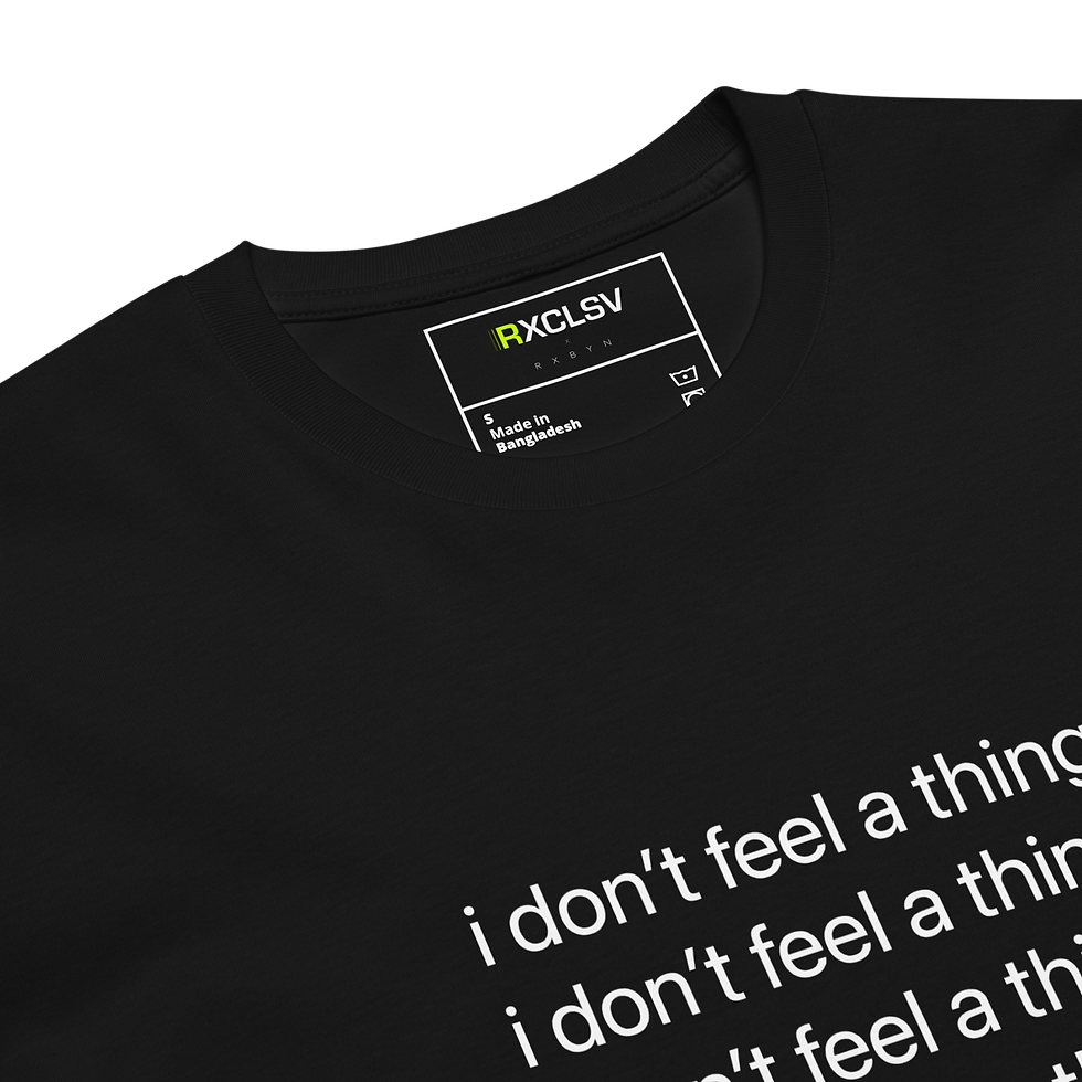 Thumbnail: feel a wav: numb text tee (unisex)